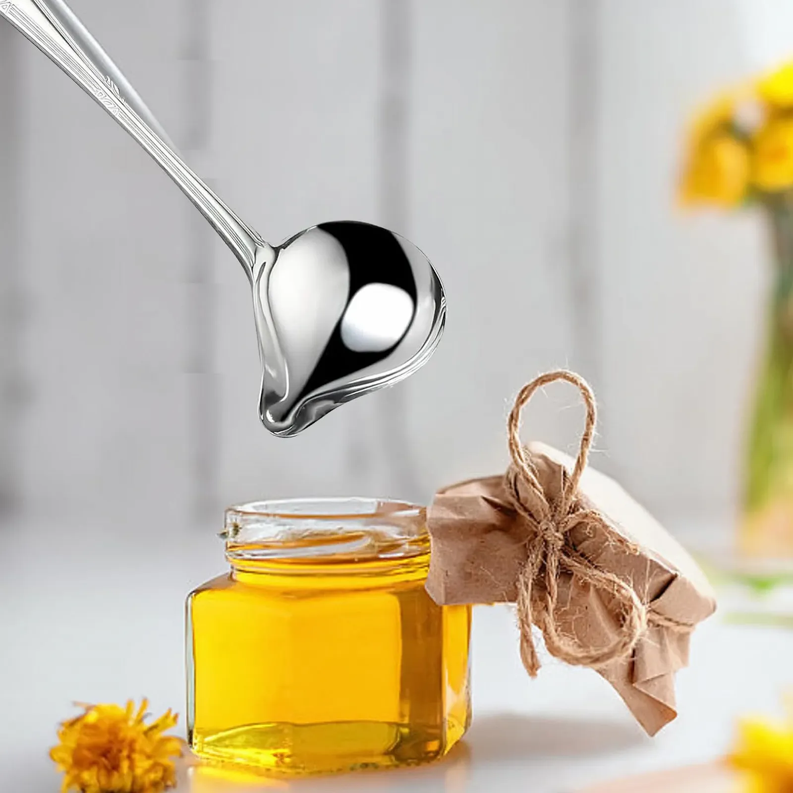 Набір з 2 соусних ложок з носиком, супова з нержавіючої сталі, 20 см, фото №4