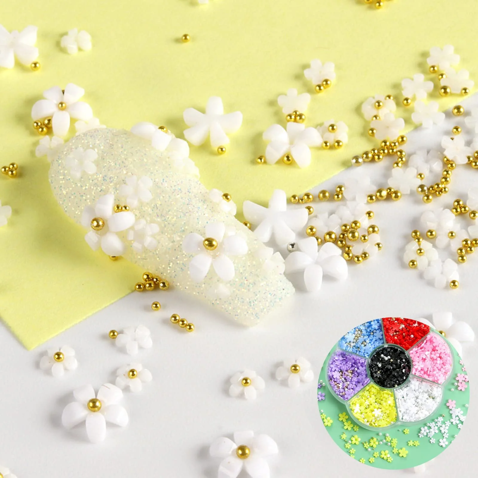 Підвіска для дизайну нігтів Квітка, 3D акрилові квіти, фото №2