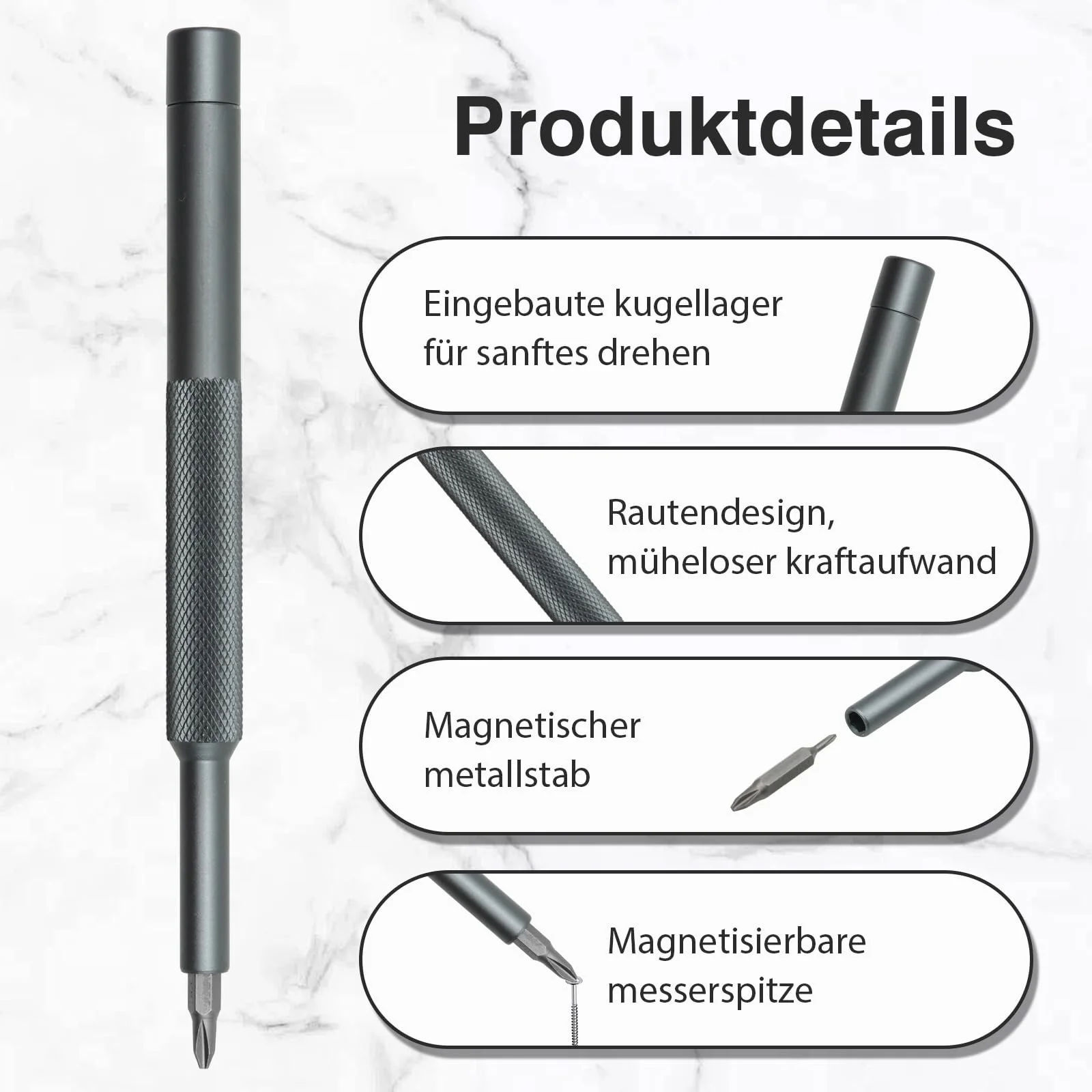 Набір міні-викруток VEGCOO 49-в-1 прецизійні сталь S2 (HRC65+) магнітні, фото №4