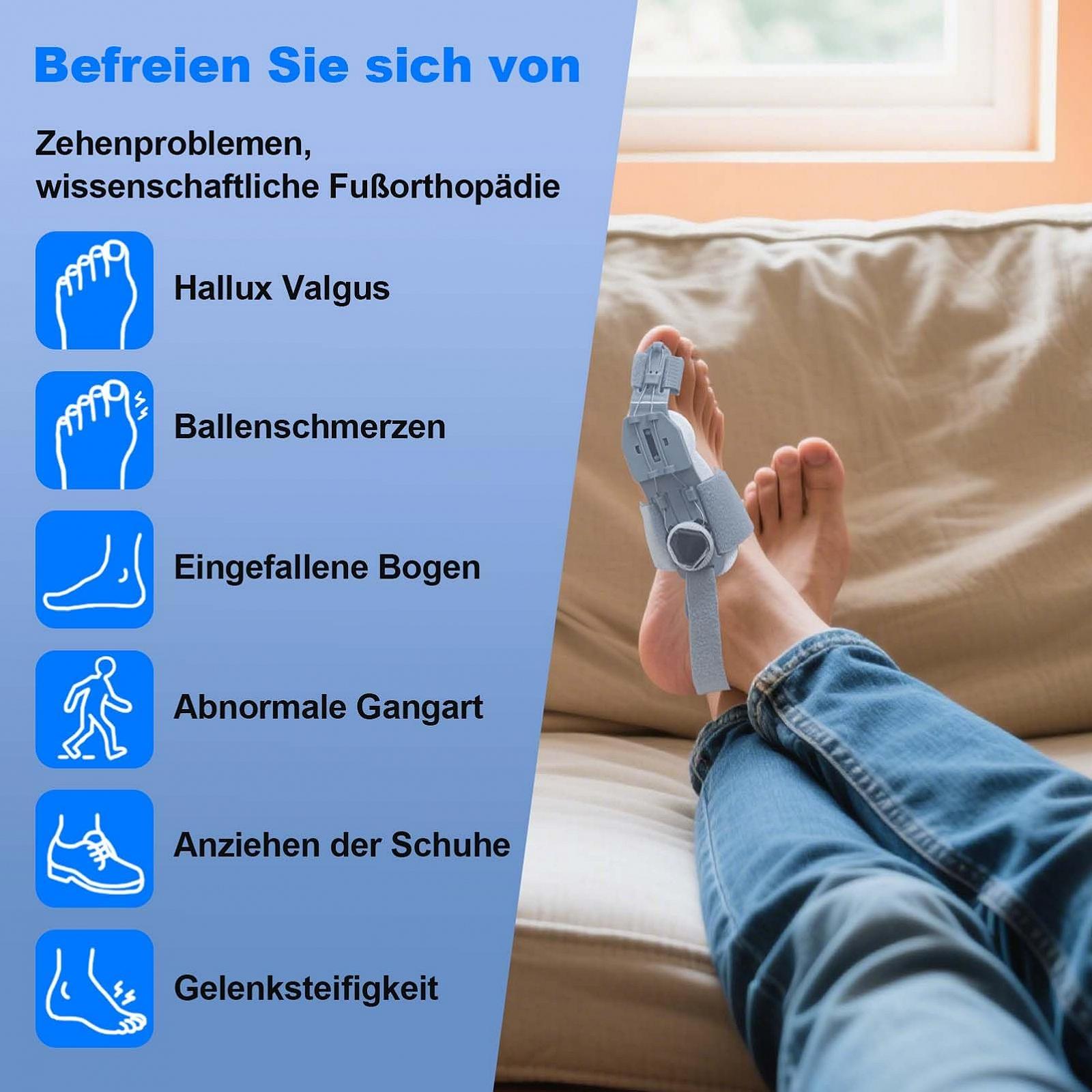 Шина для корекції Hallux Valgus Yeelan, шина Hallux Valgus з 2 силіконовими ремінцями, фото №5 Шина для корекції Hallux Valgus Yeelan, шина Hallux Valgus з 2 силіконовими ремінцями, фото №5