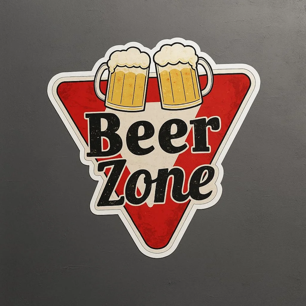 Наклейка на стіну Beer Zone Waterproof Vinyl 310 мм x 330 мм, фото №2