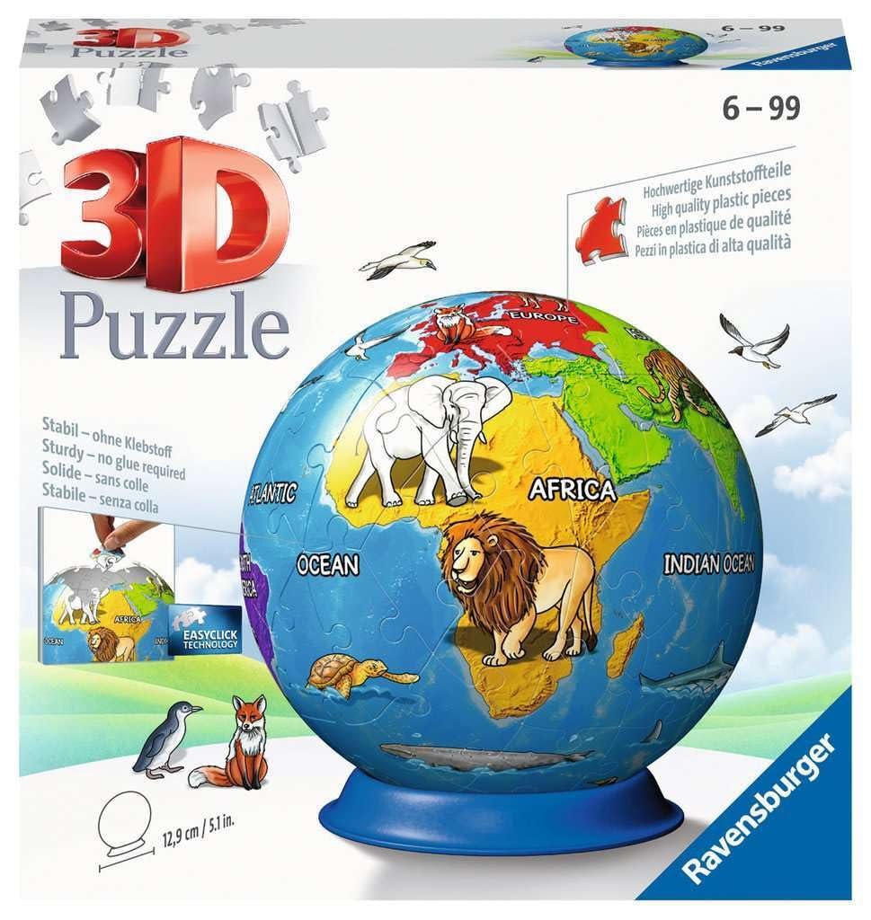 3D Пазл Ravensburger Планета Земля сірий, фото №1