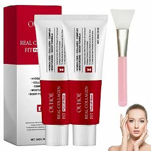 Маска Колагенова Нічна, Real Collagen Fit Mask (2 шт.) - Фото 1