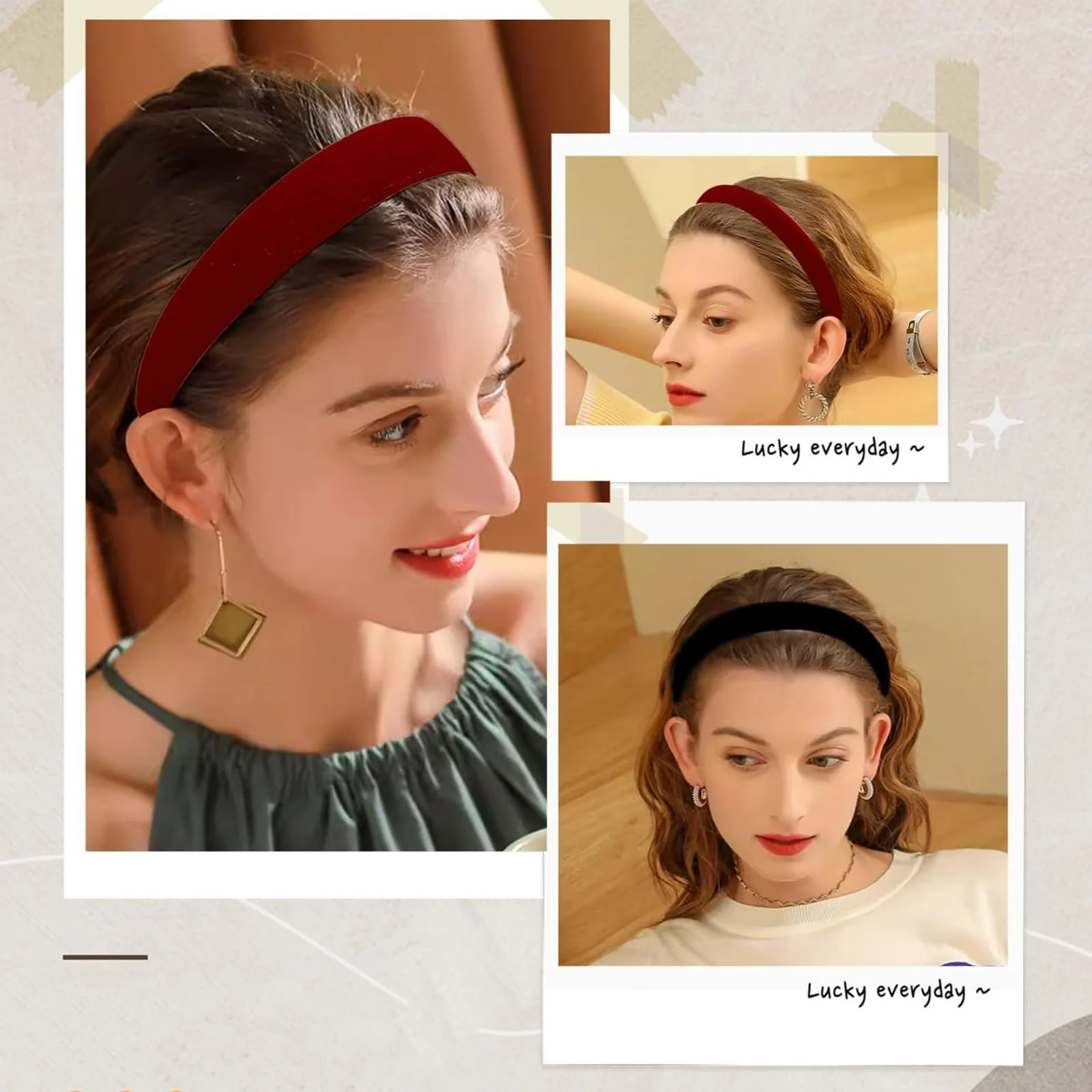 Набір з 2 оксамитових гумок для волосся, фото №4