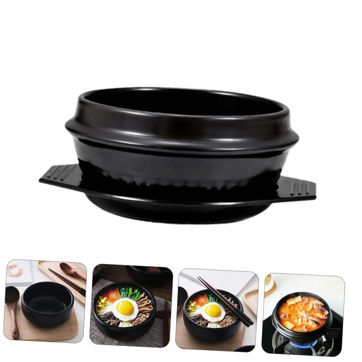 Горшок для тушения TIDTALEO Керамический 1100 мл С подставкой Кислотостойкий Энергоэффективный, фото №6