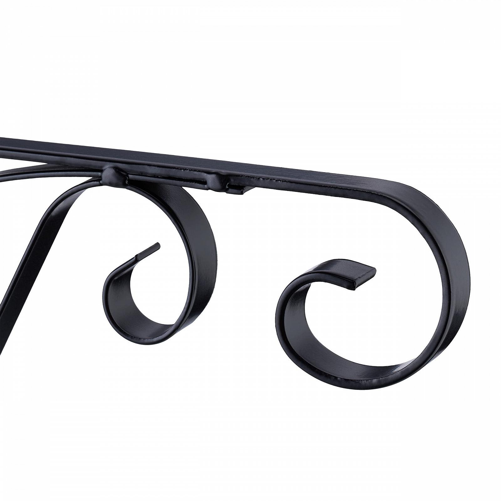 Кронштейни для підвісних кошиків Relaxdays Настінні залізні, набір 2 шт., 28 x 30 x 2 см, Чорний, фото №3