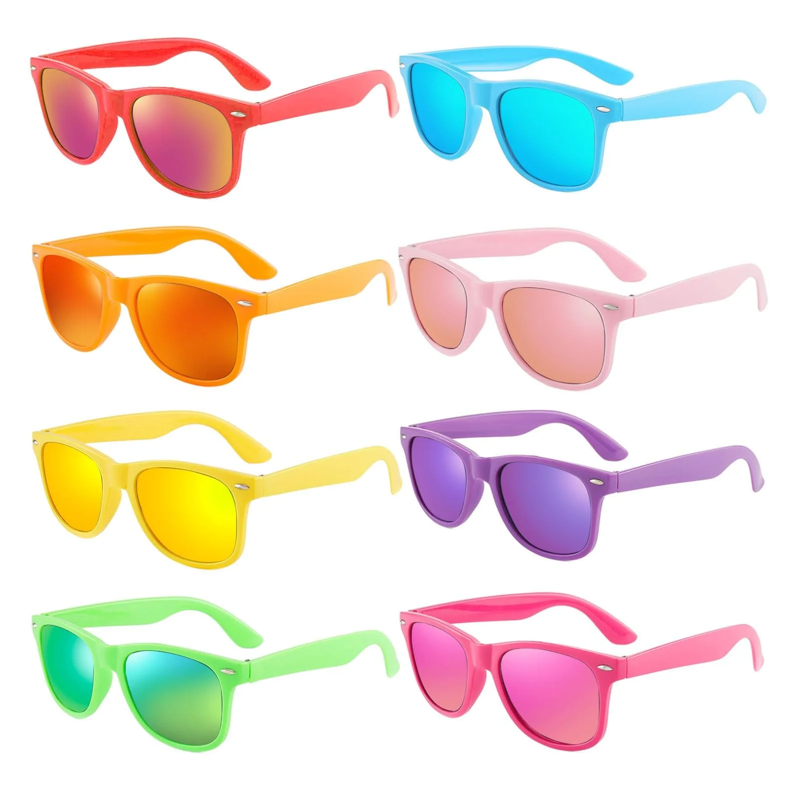 Сонцезахисні окуляри Унісекс Різнокольорові лінзи 8 шт., фото №1