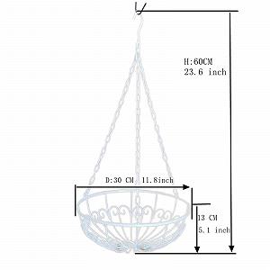 Підвісний кошик для квітів perfk європейський стиль металевий synthetic.ua - Фото 1