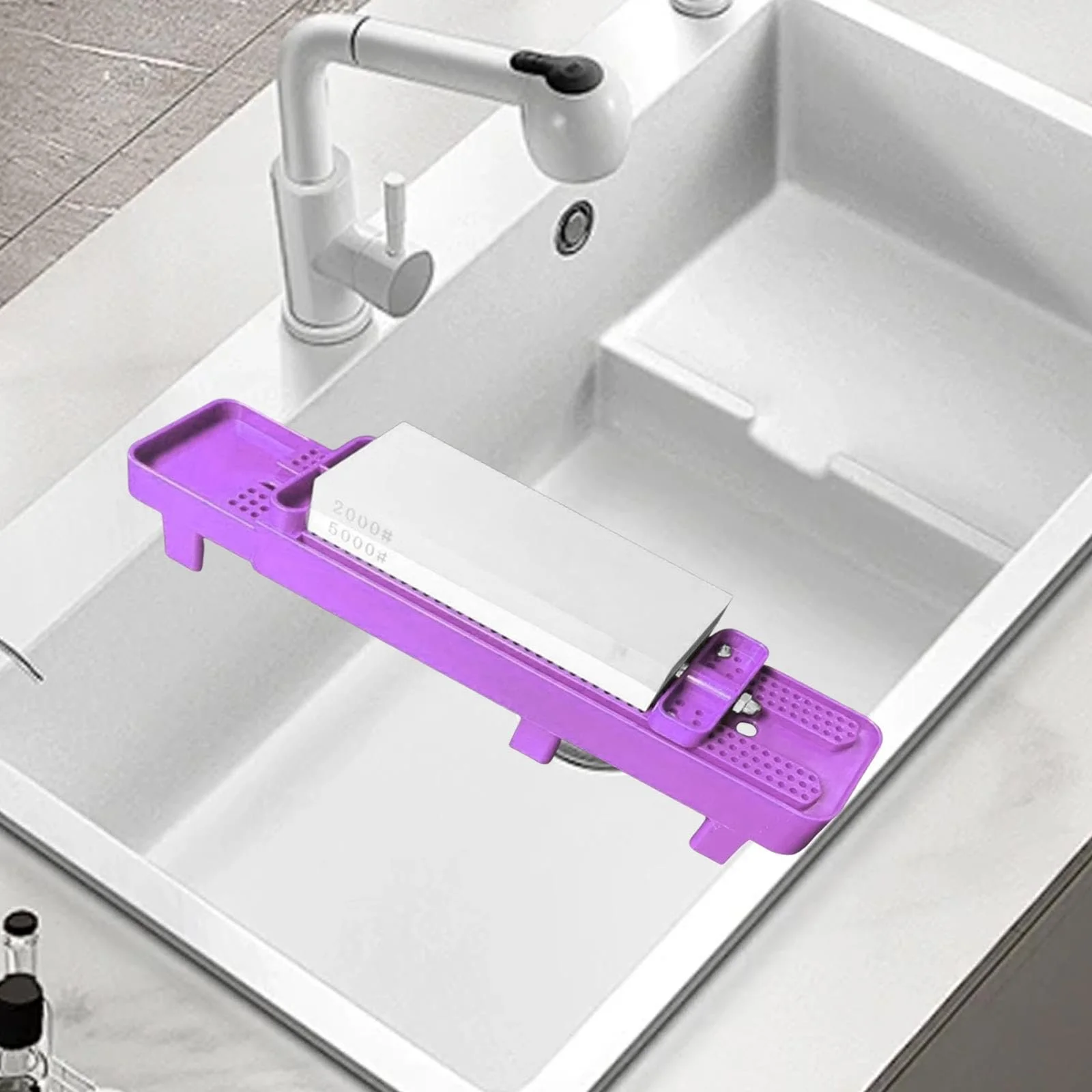 Держатель для точильного камня Quick Clamp Over Sink Пурпурный, фото №5 Держатель для точильного камня Quick Clamp Over Sink Пурпурный, фото №5