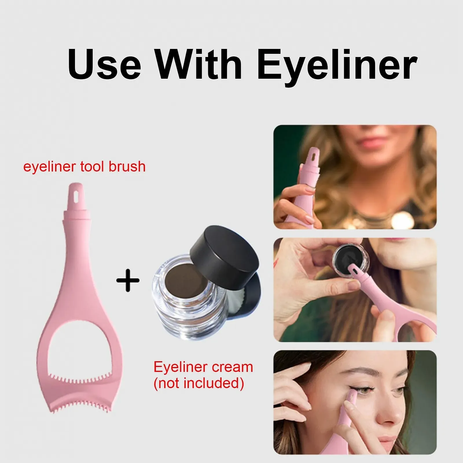 Інструмент для розділення вій Багатофункціональна силіконова лінійка 3-в-1 для вечірок побачень на кожен день, фото №3