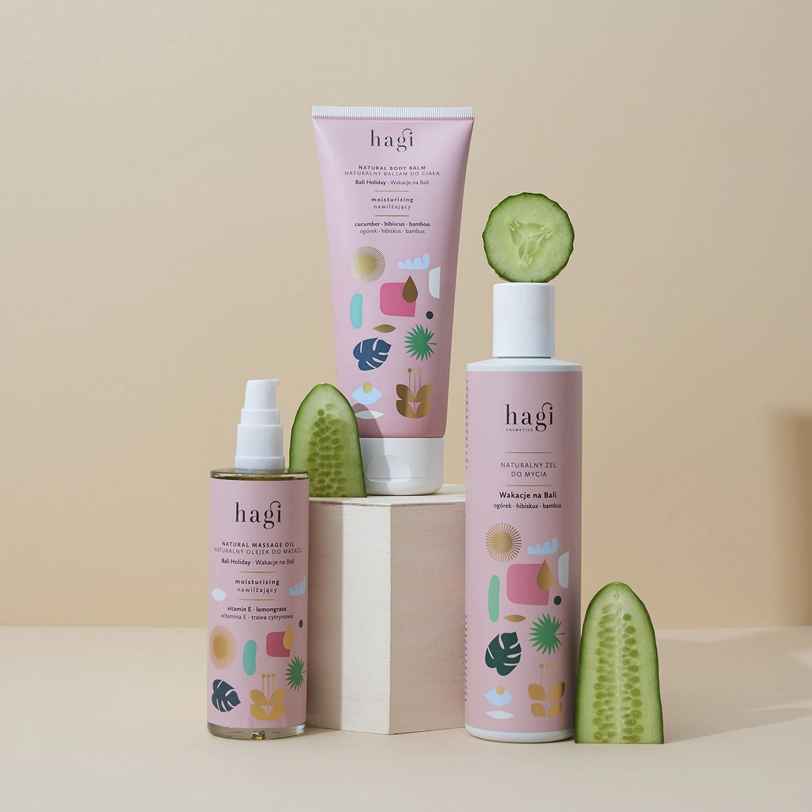 Натуральний гель для душу Hagi Bali Holiday Цитрусовий аромат з гідроавеною, інуліном та екстрактами огірка, фруктів та бамбука 300 мл, фото №4
