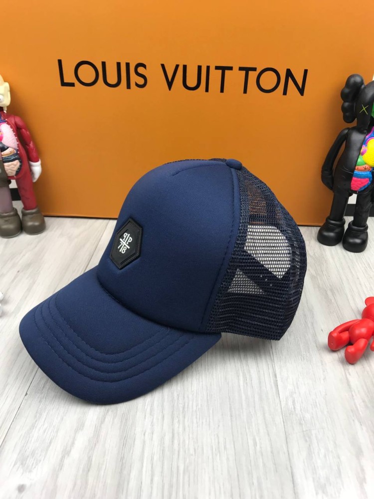 Кепка Philipp Plein синяя с черной сеткой gu047, фото №6