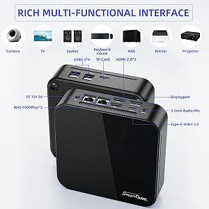 Міні ПК DreamQuest Pro / Intel N150 / RAM 16GB / SSD 512GB / 2 х HDMI / 2 х LAN / Wi-Fi 5 / Bluetooth 5.0 / Windows 11 / Сірий synthetic.ua - Фото 1