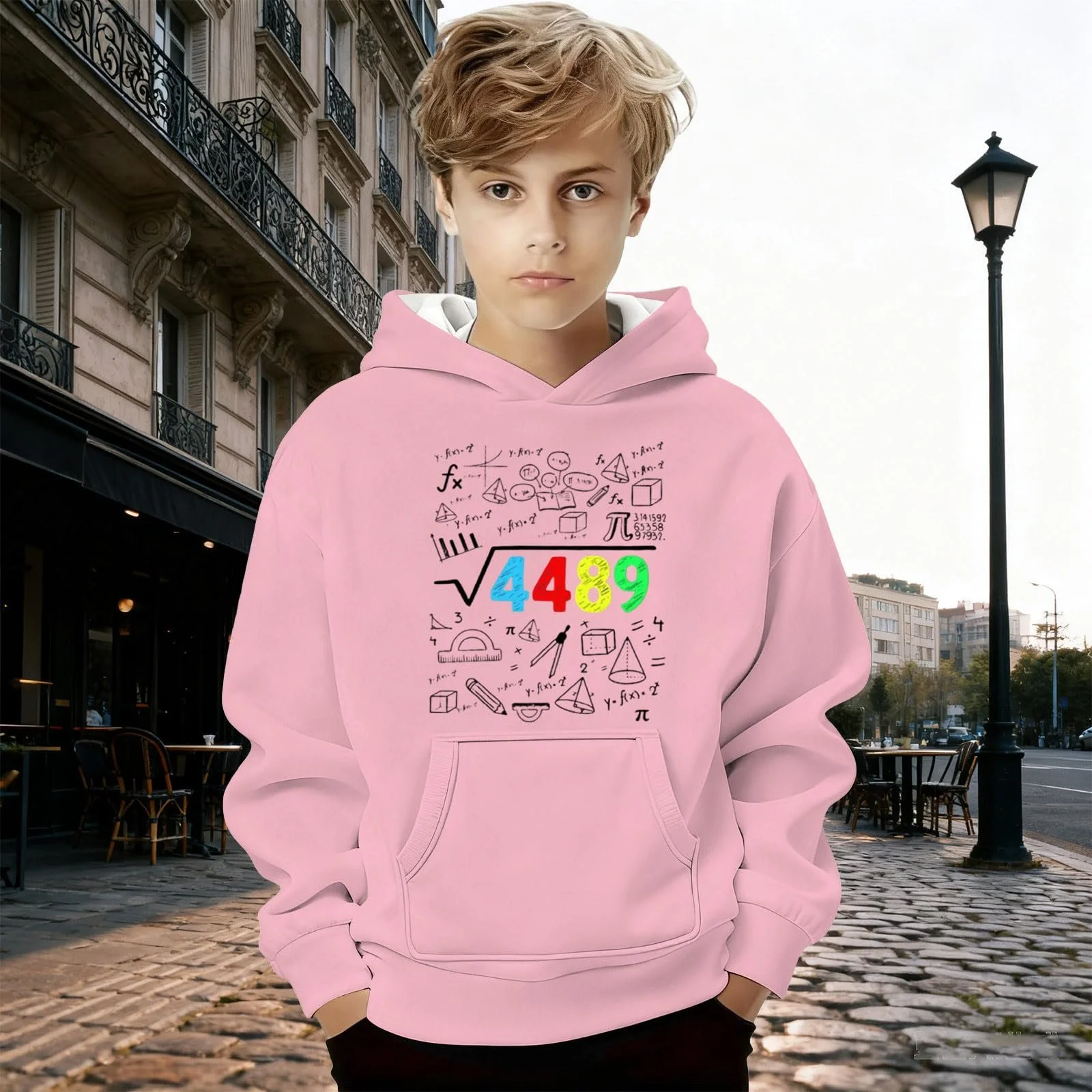 Худи Generisch для мальчиков, повседневный, дышащий, удобный, с капюшоном и интересными принтами для активного дня, тёплая кофта с длинными рукавами, фото №2