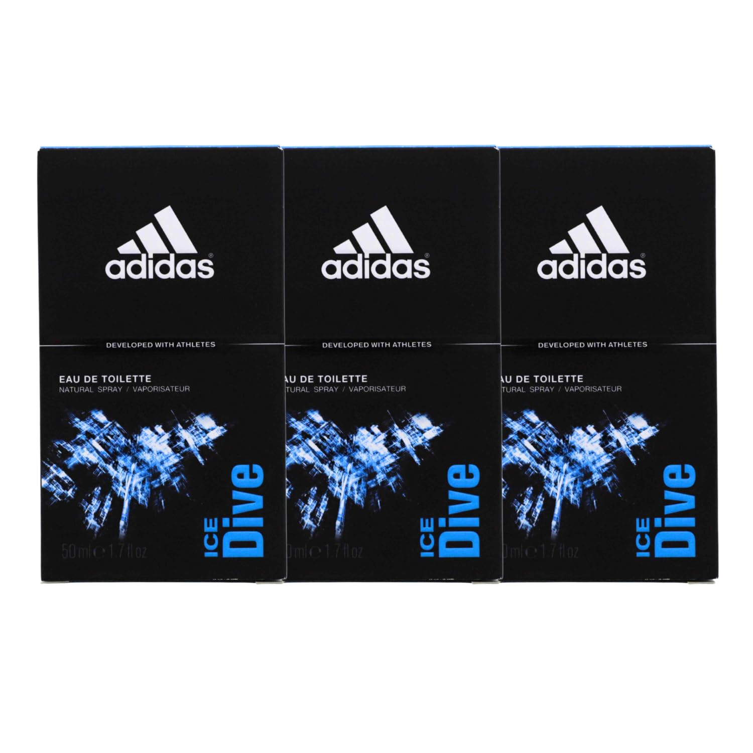Eau de Toilette adidas Ice Dive для мужчин 50 мл Свежий Долговечный Аромат Упаковка из 3 шт., фото №1 Eau de Toilette adidas Ice Dive для мужчин 50 мл Свежий Долговечный Аромат Упаковка из 3 шт., фото №1