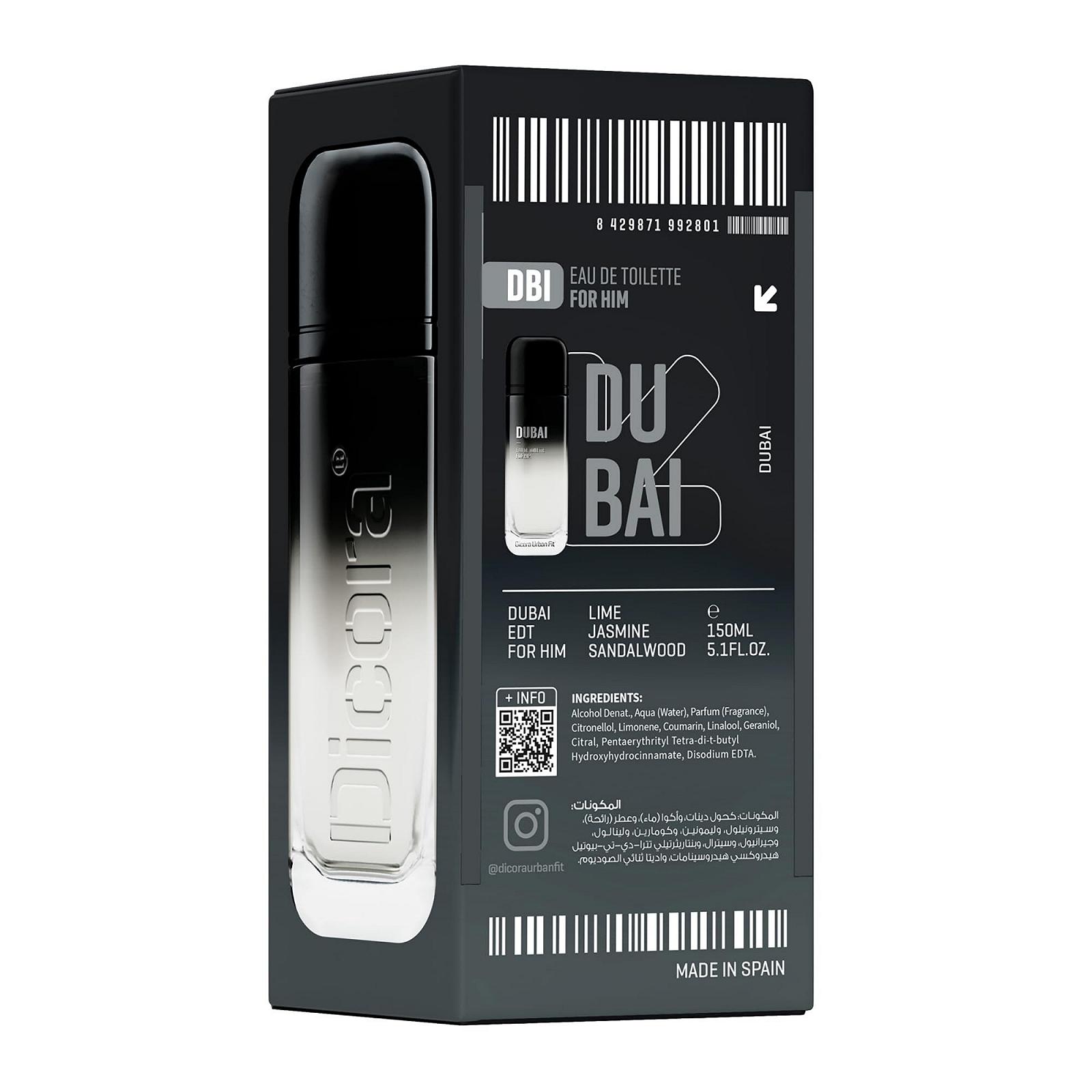 Туалетная вода Dicora Urban Fit Dubai Amber Лайм, Мята, Сандаловое дерево 150 мл, фото №4