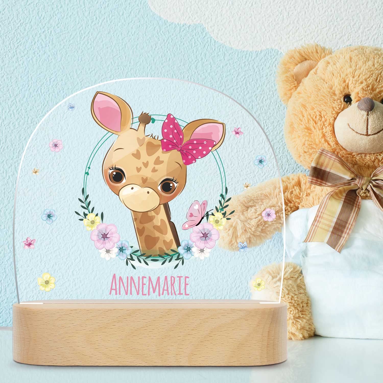 Нічник GRAVURZEILE Personalised для дітей LED Квітковий вінок Індивідуальний з ім'ям, фото №2 Нічник GRAVURZEILE Personalised для дітей LED Квітковий вінок Індивідуальний з ім'ям, фото №2