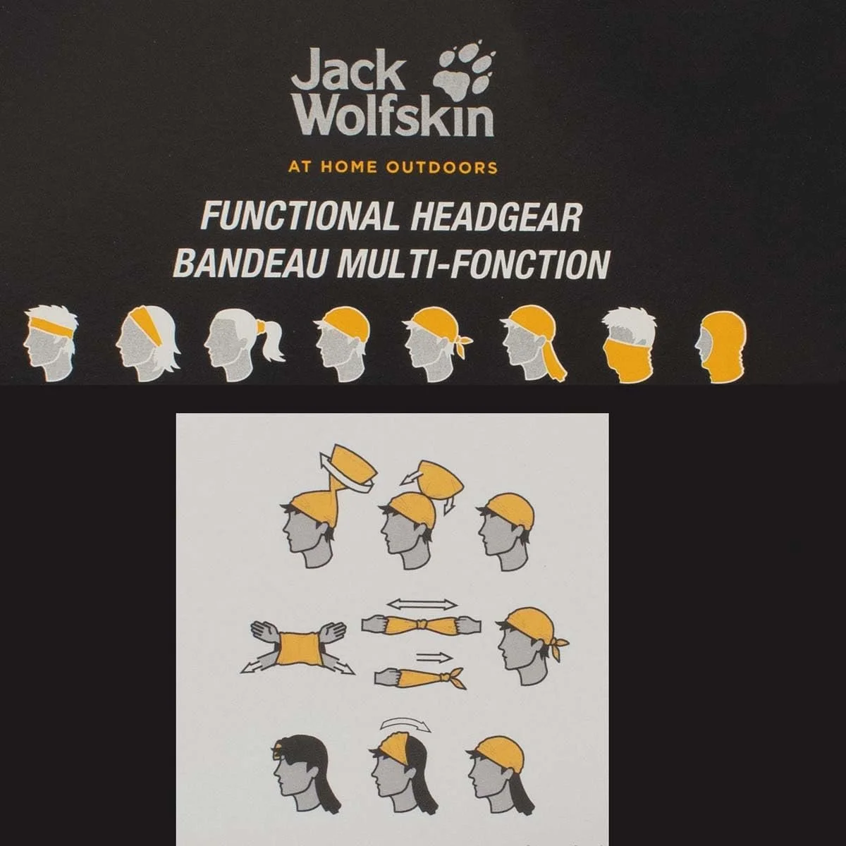 Пов'язка-шарф Jack Wolfskin Gulf Stream All Over Дитяча З принтом, One Size, фото №2