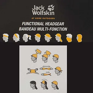 Пов'язка-шарф Jack Wolfskin Gulf Stream All Over Дитяча З принтом, One Size synthetic.ua - Фото 1