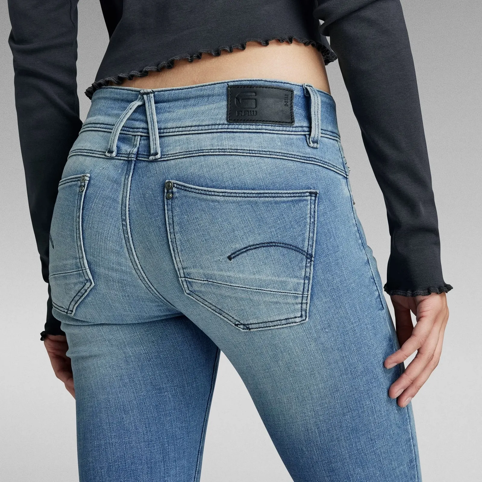 Жіночі джинси G‑Star Lynn Mid Super Skinny Sun Faded Blue - 30, фото №3