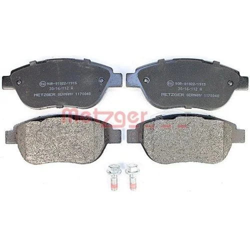 Комплект гальмівних колодок дискових METZGER 1170048 Передня вісь для CITROËN PEUGEOT, фото №2