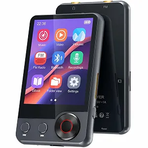 MP3 плеєр Oilsky A55 128GB Bluetooth 5.3 з сенсорним екраном 2,4 дюйма, динаміком, FM-радіо, записом голосу та навушниками - Фото 1