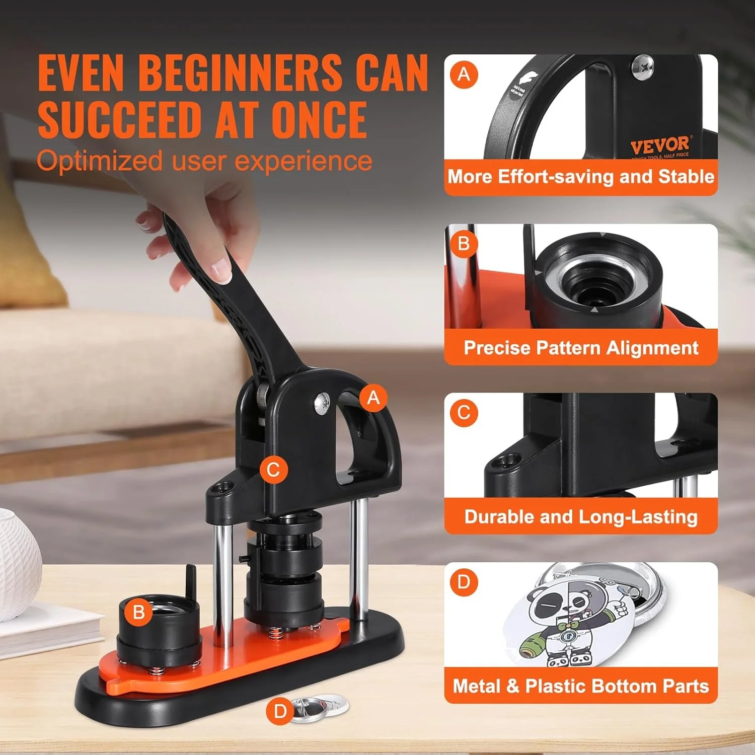 Станок для изготовления значков Vevor JMB-32 / Black, фото №3