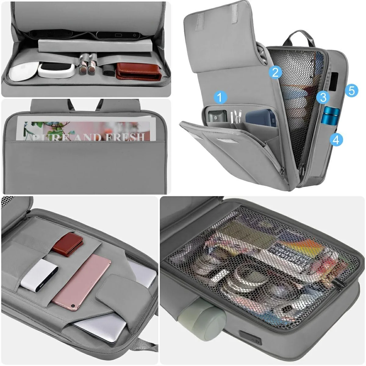 Рюкзак для ноутбука ZINZ Slim and Expandable G01Y01, фото №4 Рюкзак для ноутбука ZINZ Slim and Expandable G01Y01, фото №4