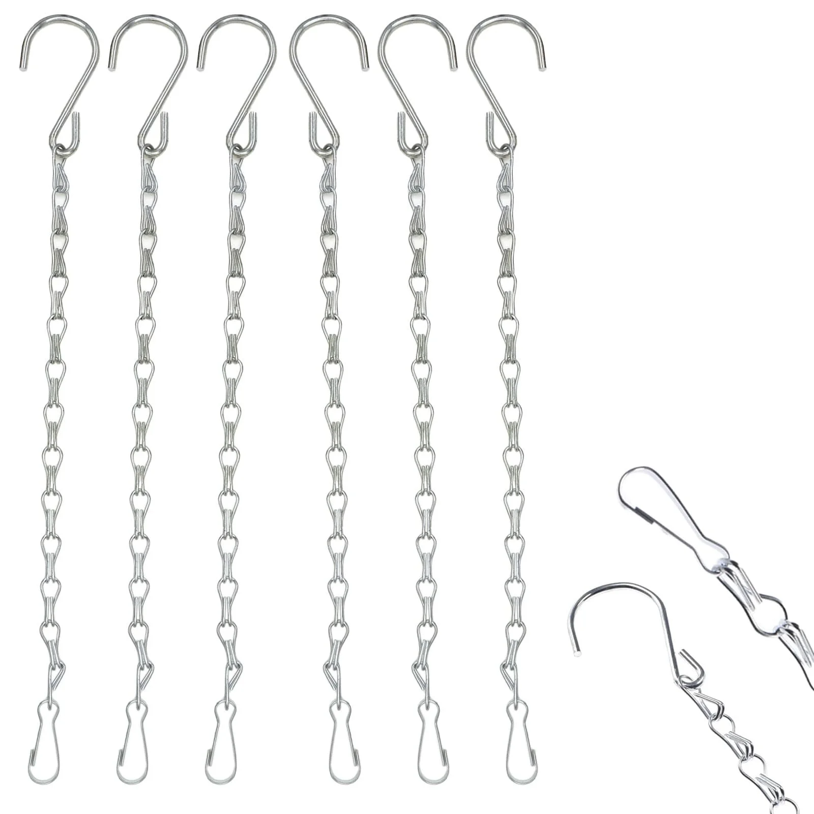 Ланцюги для підвісних кошиків Metal 50 см Set of 6, фото №1