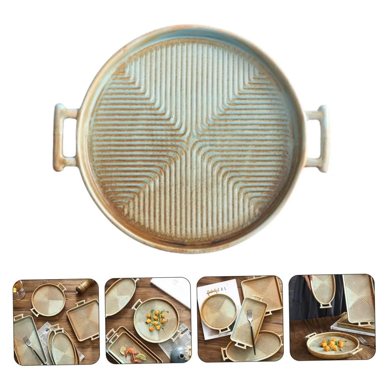 Форма для запікання BESTYASH Vintage керамічна кругла багатофункціональна з ергономічним дизайном, фото №6