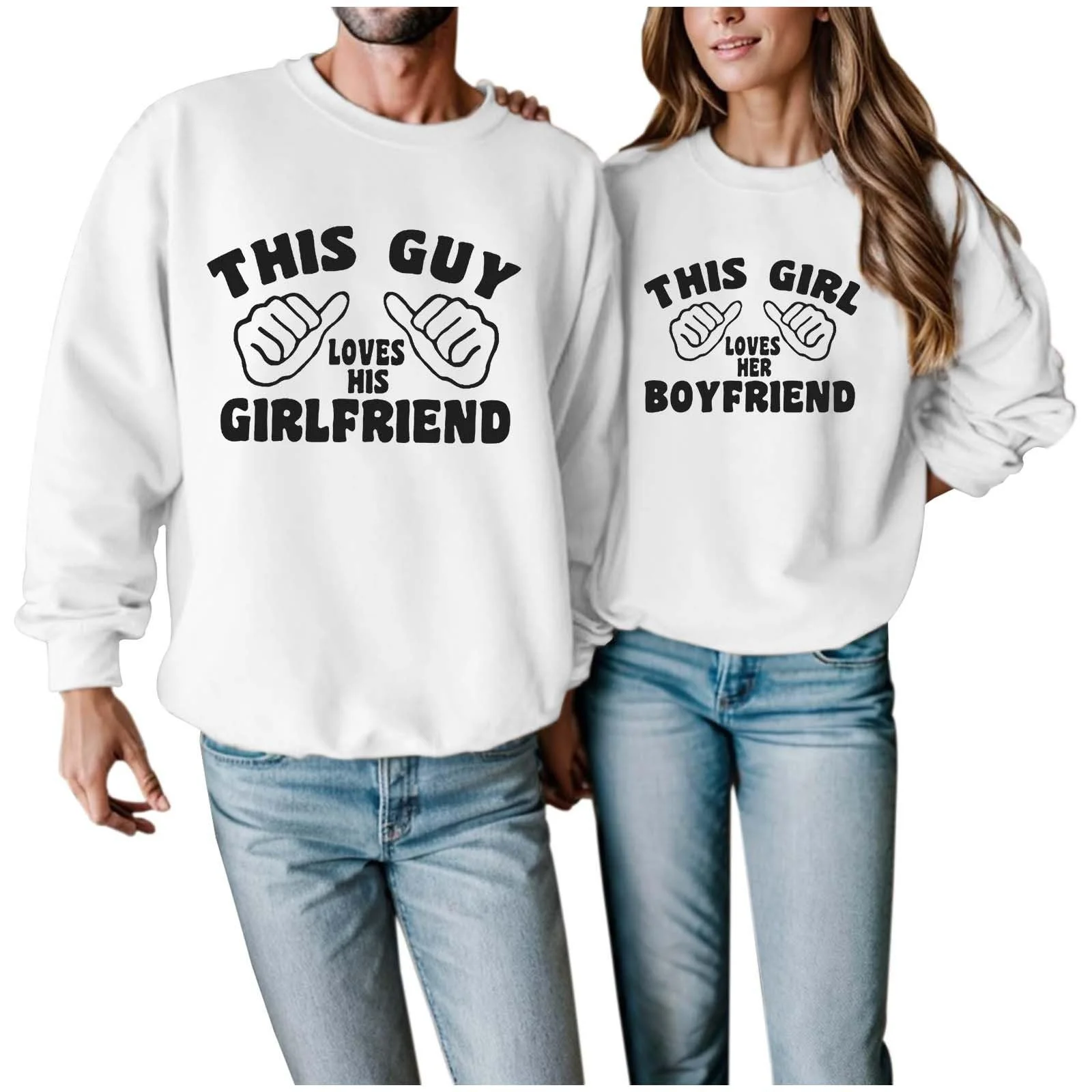 Женский свитер Generisch Валентина, принт с обещанием, блузка, круглый вырез, длинный рукав, фото №1