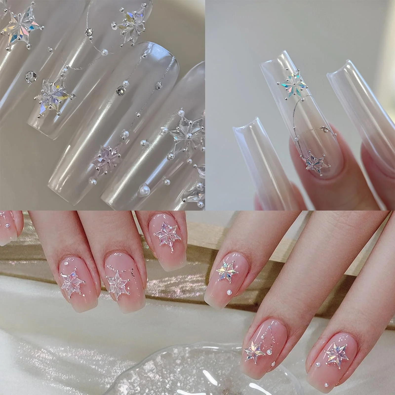 Стрази Набір для нігтів 100 шт, Блискучі камені, фото №4 Стрази Набір для нігтів 100 шт, Блискучі камені, фото №4