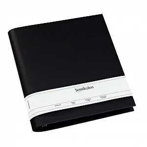 Фотоальбом Semikolon на 4 кольцах 29.5 x 32 см, обложка эфалин, черный - Фото 1