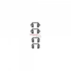 Комплект аксесуарів, гальмівні колодки METZGER 109-1257 для HONDA передня вісь - Фото 1