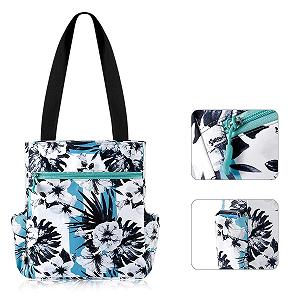 Сумка Hawee, жіноча, з блискавкою, повсякденна, велика, водонепроникна, для подорожей, роботи, навчання, повсякденного життя, спортзалу, пляжу, Біла квітка, повсякденна synthetic.ua - Фото 1