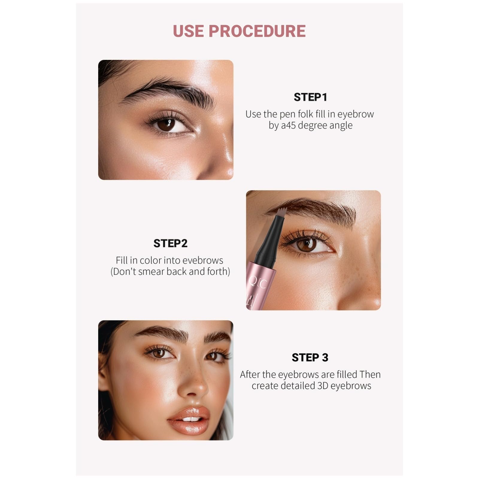 Карандаш для бровей 3D Magic Micro Waterproof с аппликатором с 4 зубцами, фото №6 Карандаш для бровей 3D Magic Micro Waterproof с аппликатором с 4 зубцами, фото №6