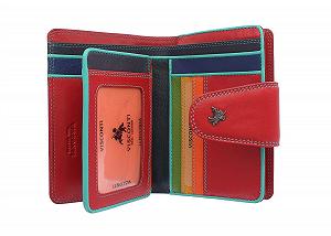 Кошелек Visconti Spectrum Collection Poppy кожаный с клапаном, RFID SP31, красный, стандартный размер, классический - Фото 1