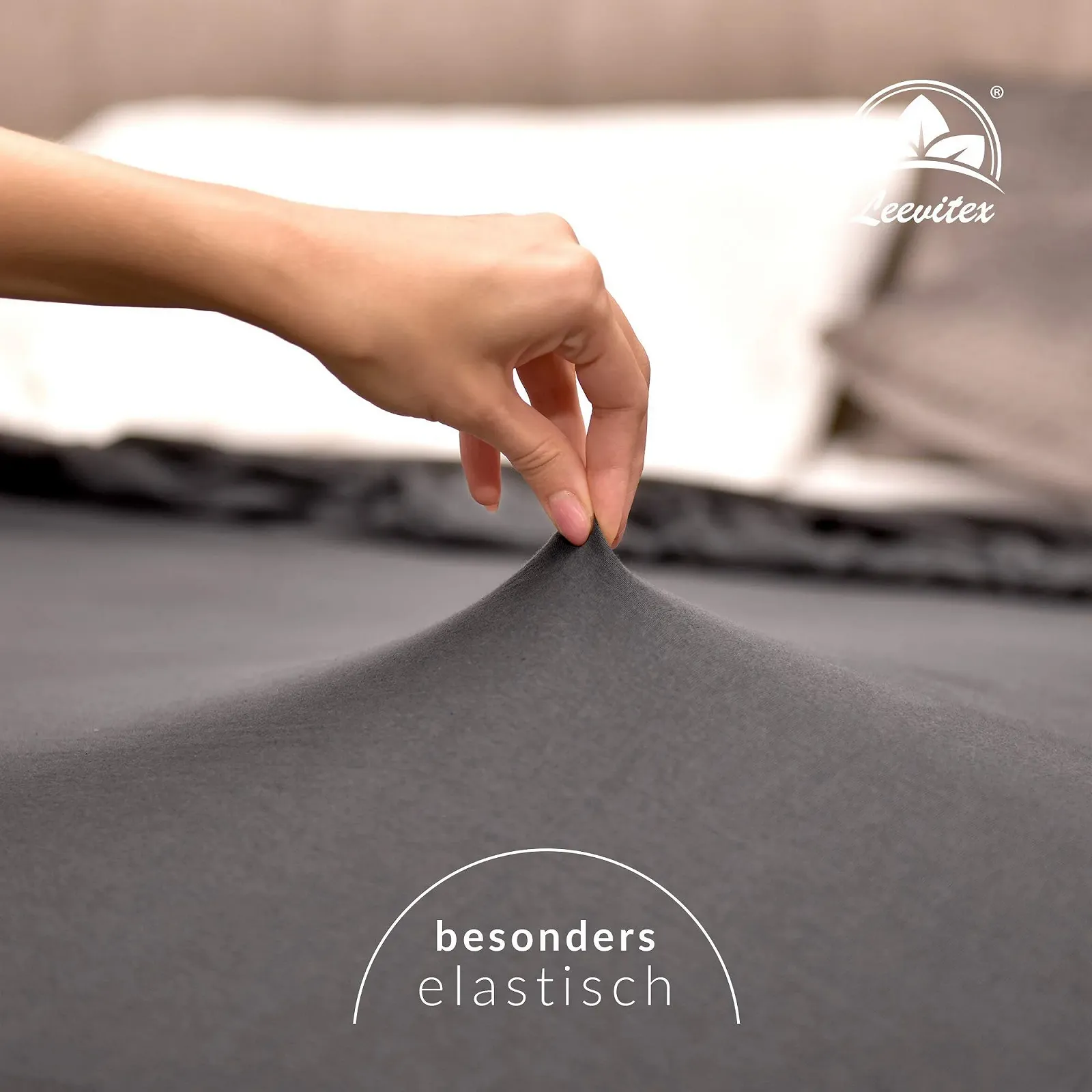 Простирадло на гумці leevitex Premium, основа 40 см, фото №4 Простирадло на гумці leevitex Premium, основа 40 см, фото №4