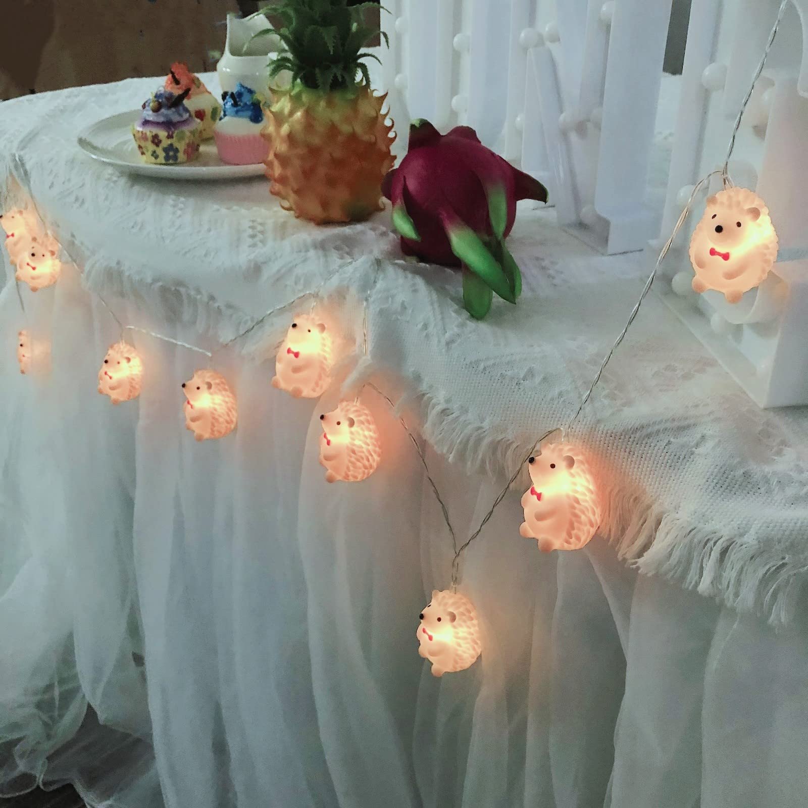Гірлянда Riaxuebiy Їжачок 3 м, 20 теплих білих LED, живлення від USB, фото №6