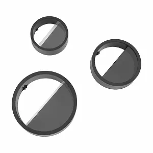 Настенные кашпо 3 шт. современные черные - Фото 1