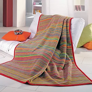 Покрывало Erwin M	ller Pescara Хлопковая смесь 150 x 230 см Красный synthetic.ua - Фото 1