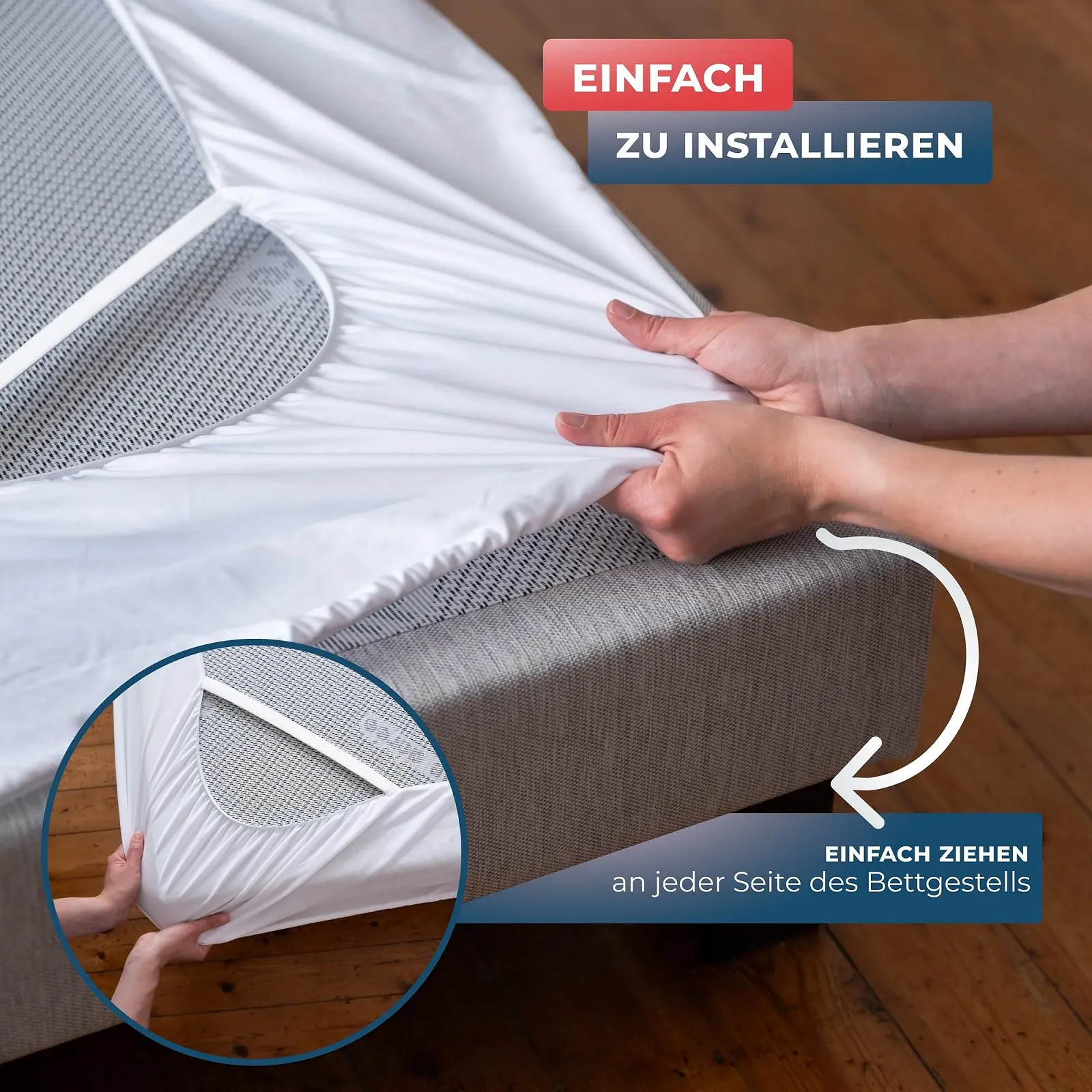Чохол для ліжка WRAPPYBAG 160 x 200 см з еластичними ремінцями, фото №3