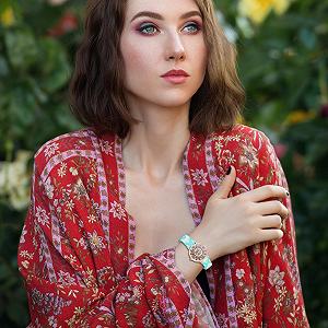 Годинник жіночий Bohemian Silverora візерунок Boho Floral аналоговий кварцовий synthetic.ua - Фото 1