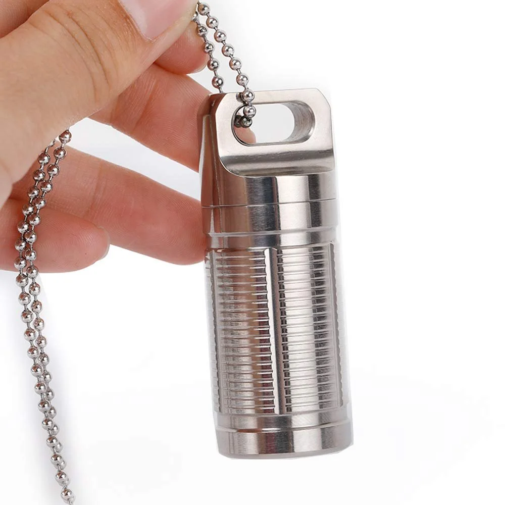 Брелок EDC WING Органайзер для таблеток Титан Водонепроникна, фото №1