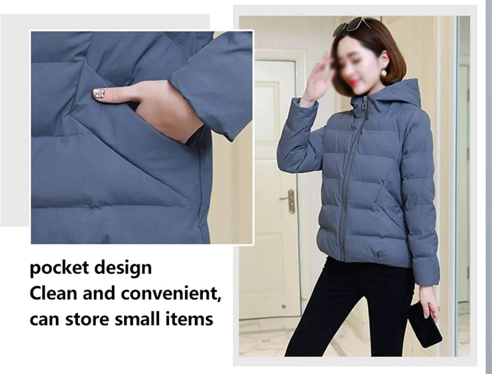 Женское Легкое Зимнее Пальто QLXYYFC Теплая, фото №3