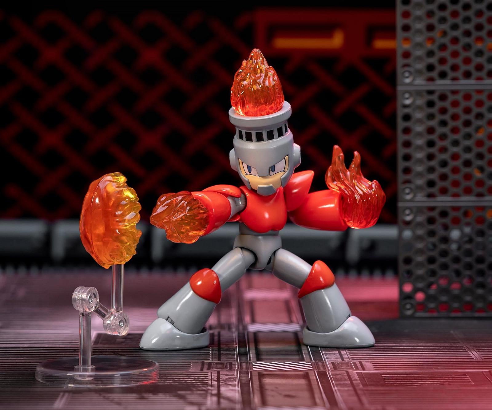 Фігурка Jada Toys Mega Man FIRE Man, 11,5 см - рухома колекційна фігурка з серії відеоігор Megaman з альтернативною головою, руками та аксесуарами, фото №4