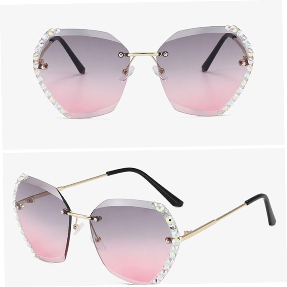 Сонцезахисні окуляри Без оправи PACKOVE Miss Рожевий, 3 шт, фото №8