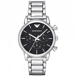 Чоловічий годинник EMPORIO ARMANI Хронограф, корпус 41 мм, браслет з нержавіючої сталі або шкіри - Фото 1