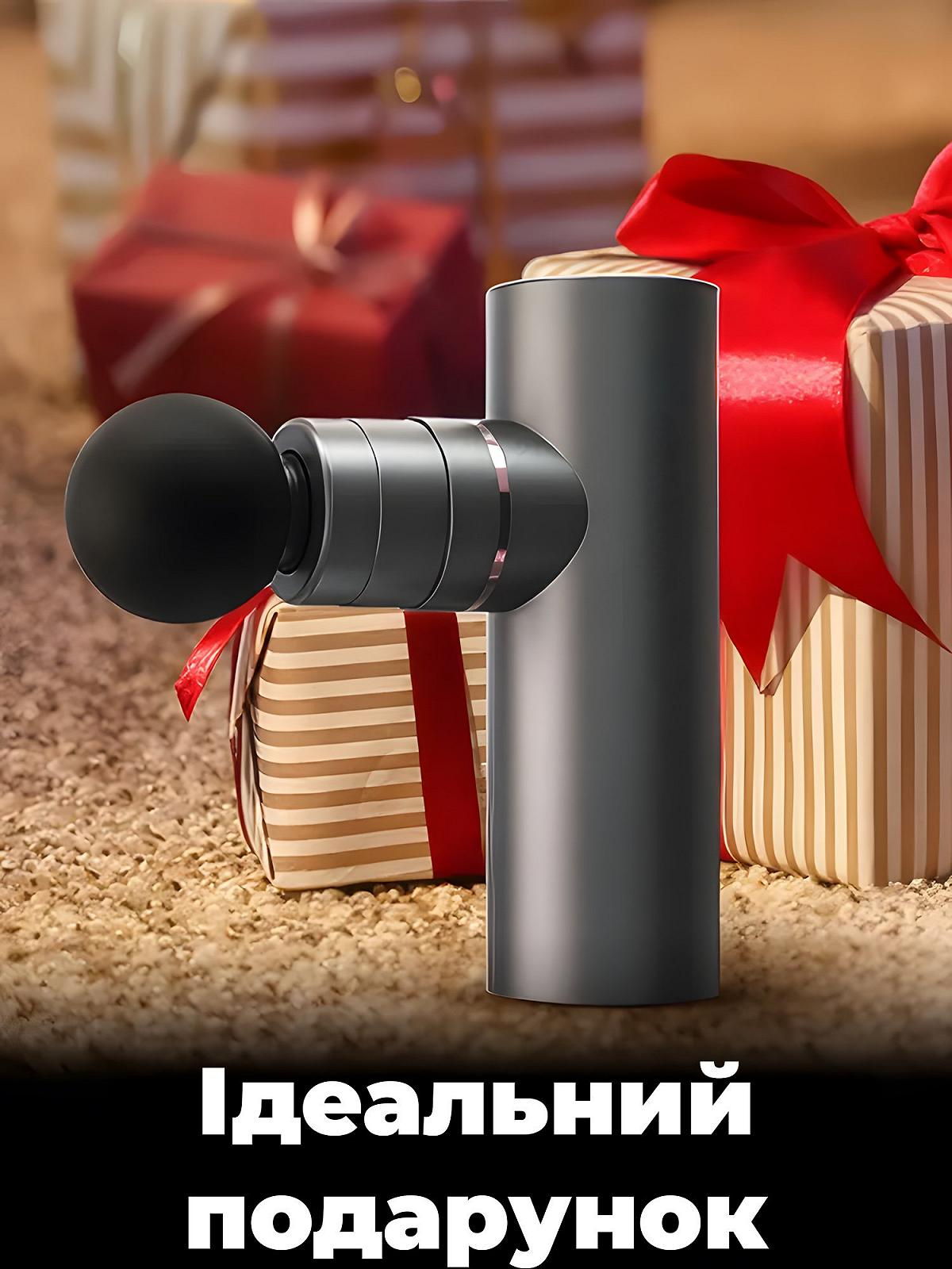 Портативний ручний масажер для тіла, м'язовий масажний пістолет, ударний вібраційний масажер, перкусійний масажер Zabobon TouchPulse, фото №14