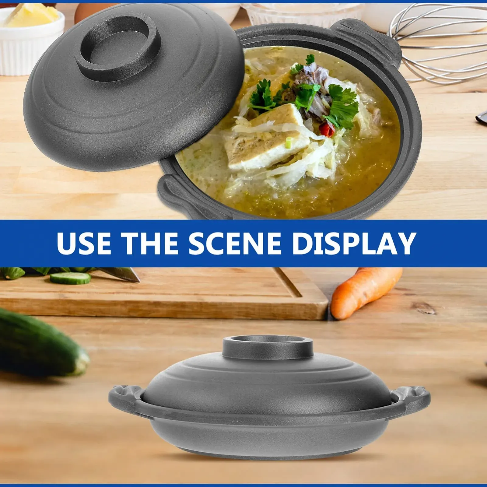 Кастрюля VALICLUD керамическая с антипригарным покрытием 18 см, фото №3